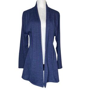 Notations Women's Blue Open Cardigan Pleated Back  Size 2X Neutral Capsule